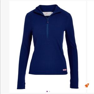 Vineyard Vines Deep Grid Fleece Pullover Thumbhole